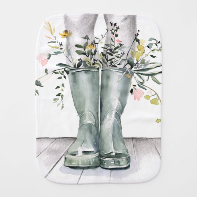 Flow & Grow II Baby Burp Cloth (Front)