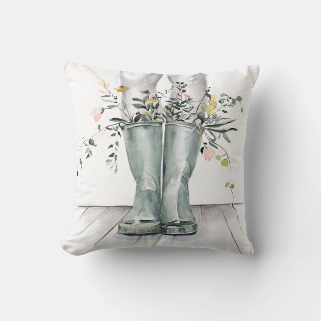 Flow & Grow II Throw Pillow (Front)