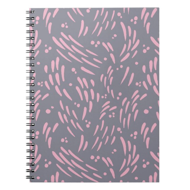 Flow in Grey and Pink Notebook (Front)