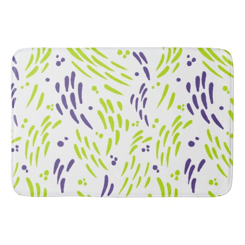 Flow in Lime Green and Purple Bath Mat