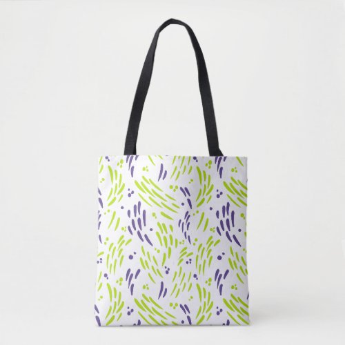 Flow in Lime Green and Purple Tote Bag