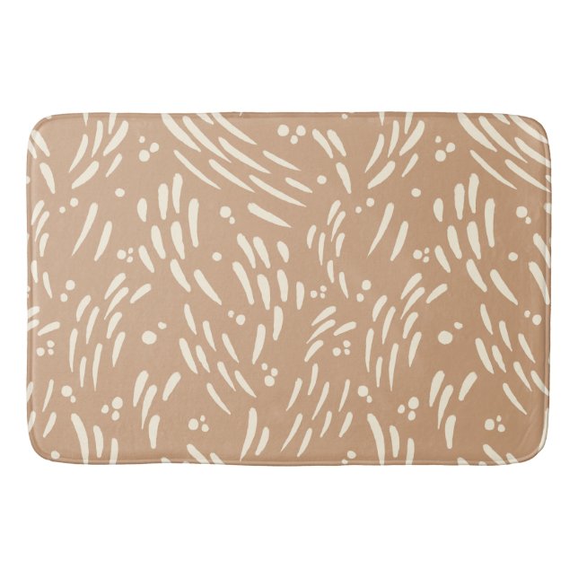 Flow in Tan and Cream Bath Mat (Front)
