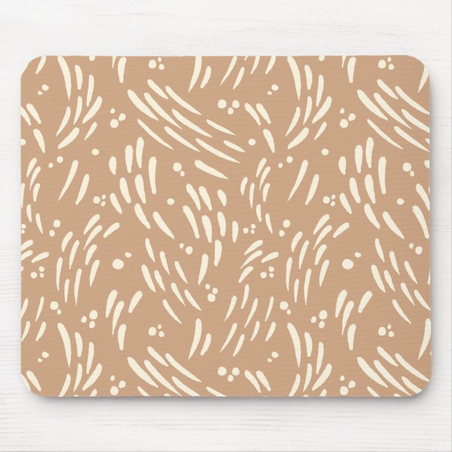 Flow in Tan and Cream Mouse Pad (Front)