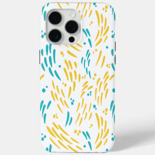 Flow in Turquoise and Yellow iPhone 15 Pro Max Case