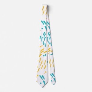 Flow in Turquoise and Yellow Neck Tie