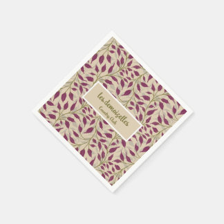 Flow of Dancing Leaves Delicate Green Foliage Napkins