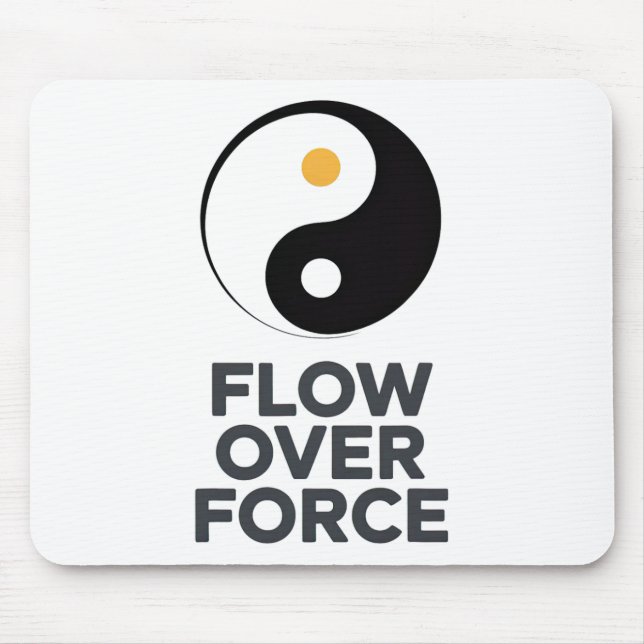 Flow Over Force Yin Yang Yoga Lance Apparel _2  Mouse Pad (Front)