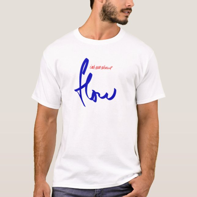 flow snowboarding logo blue T-Shirt (Front)