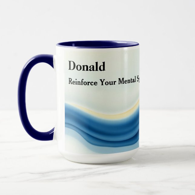 Flow State Fluid Motion Modern Designer Mug (Left)