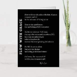 Flow with Grace Faith poetry Foil Greeting Card