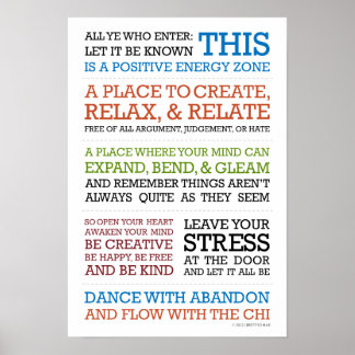 "Flow with the Chi" Manifesto Poster