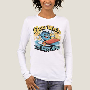 Flow With The Happy Waves Retro Surf Vibes Women's Tri-Blend Shirt