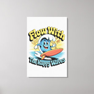 Flow With The Happy Waves Wall Art