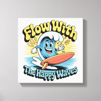 Flow With The Happy Waves Wall Art