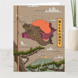 Flow with the Wind Koinobori Card