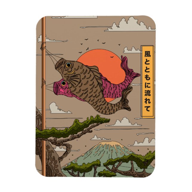 Flow with the Wind Koinobori Magnet (Vertical)