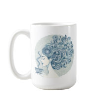 Flow Woman Art – Blue Tile Fusion