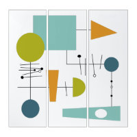 Flowchart Geometric Shapes Mid Century Modern