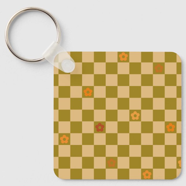 Flowe Checkered Pattern - No. 02 Keychain (Front)