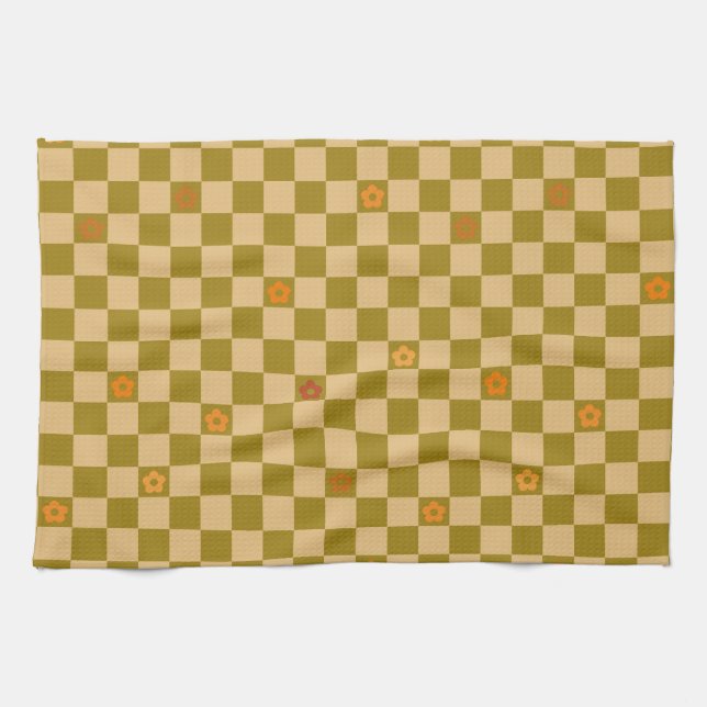 Flowe Checkered Pattern - No. 02 Kitchen Towel (Horizontal)