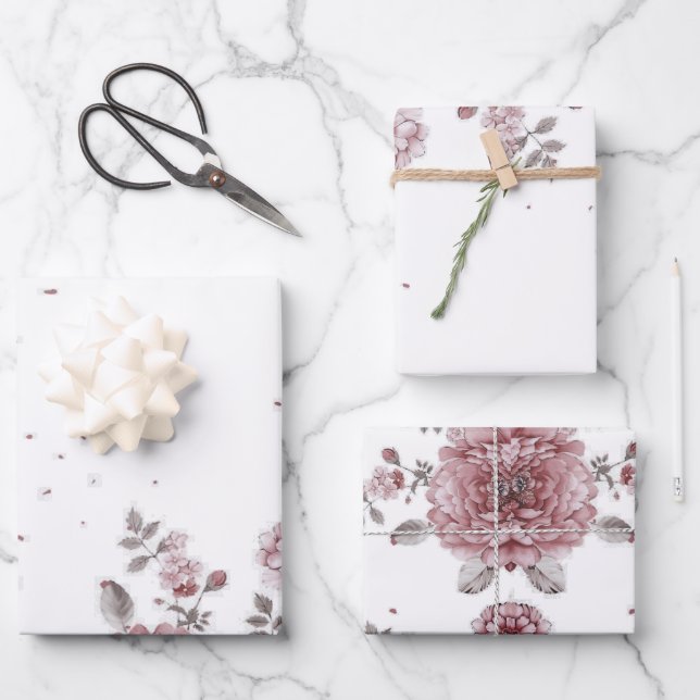 flower3 wrapping paper sheets (Front)