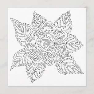 Flower 020617 Adult Coloring Rose Encouragement Card
