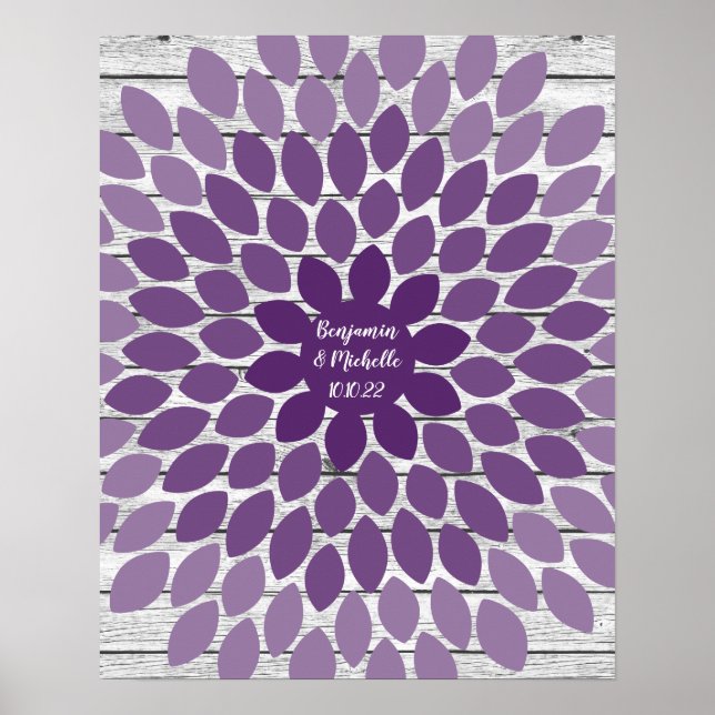 Flower - 100 Signature Guest Book Poster (Front)