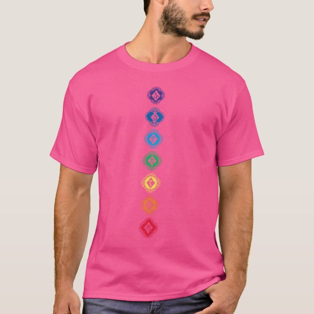 Flower 7 Chakras T-Shirt (Front)
