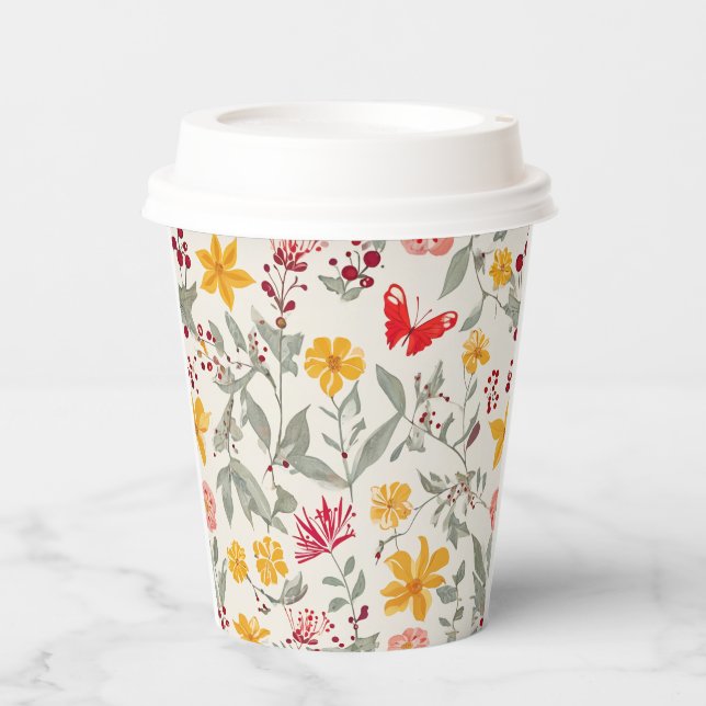 Flower 8oz Paper Cup (Front)