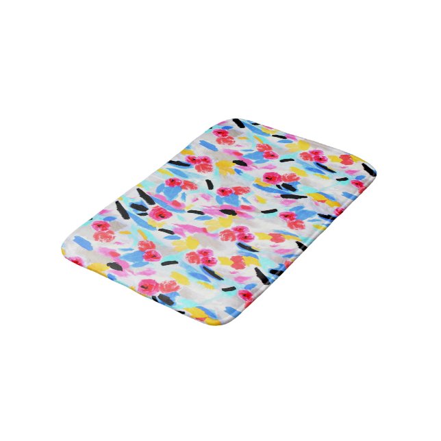 Flower Abstract Bathroom Mat (Angled)