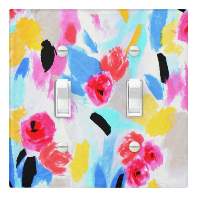 Flower Abstract Light Switch Cover (In Situ)