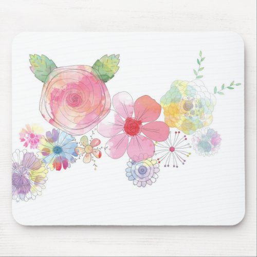 flower abstract painting floral mouse pad