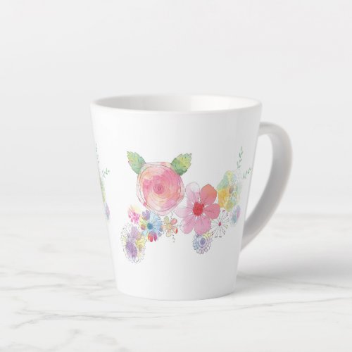 flower_abstract_painting_floral Two_Tone Coffee Mu Latte Mug
