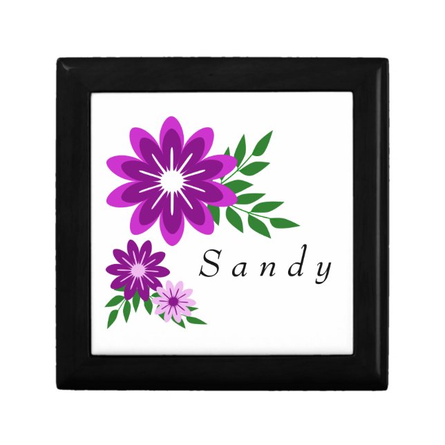 Flower Accent Keepsake Box (Front)