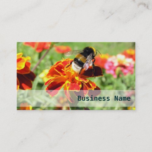 Flower Addict - Bumble-Bee Elegant Business Cards