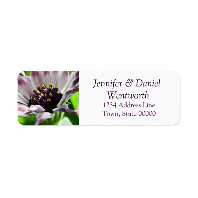 Flower Address Labels Daisy (Front)