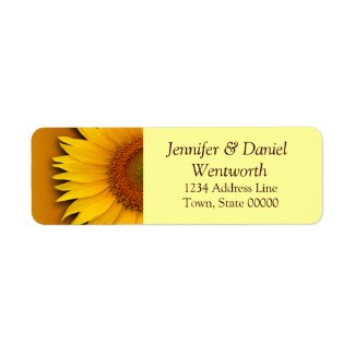 Flower Address Labels Sunflower