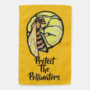 Flower and Bee Garden Flag