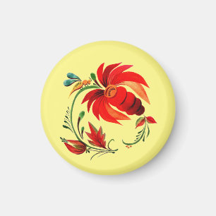Flower and bee magnet