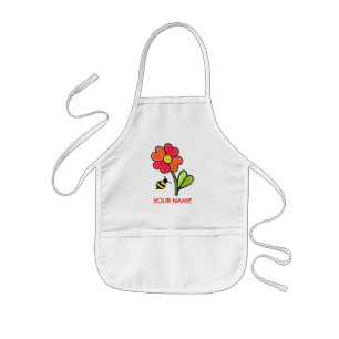 Flower and Bee Paint Smock! Kids' Apron