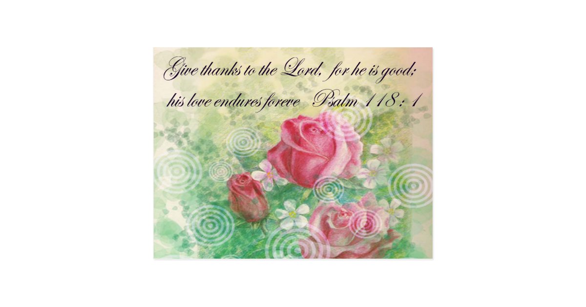 Flower and Bible verse "Rose" Postcard Zazzle
