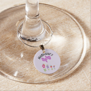 Flower and Bugs Baby Shower Name Charm