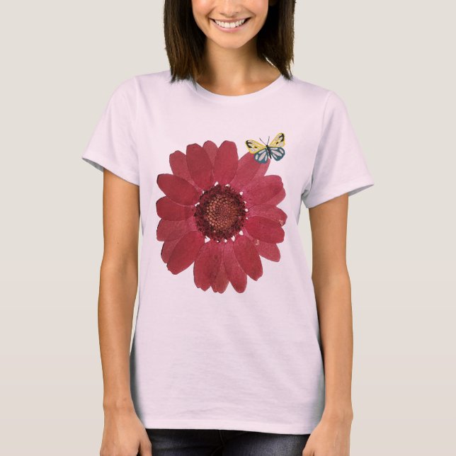Flower and Butterfly T-Shirt (Front)