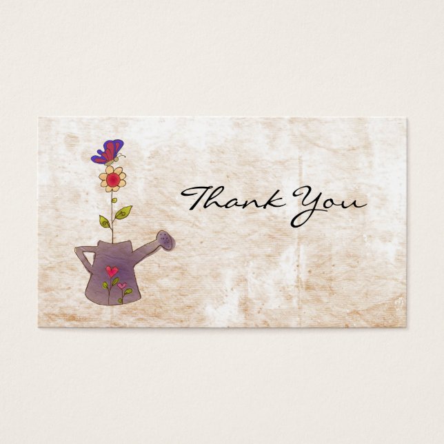 Flower and butterfly thank you (Front)