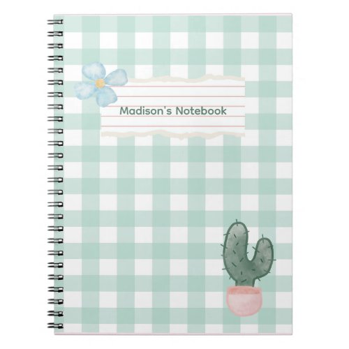 Flower and Cactus Notebook
