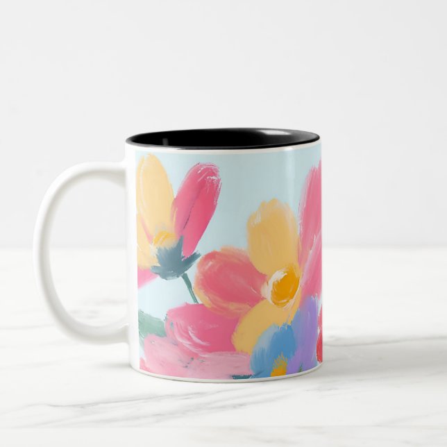 Flower and chic Two-Tone coffee mug (Left)