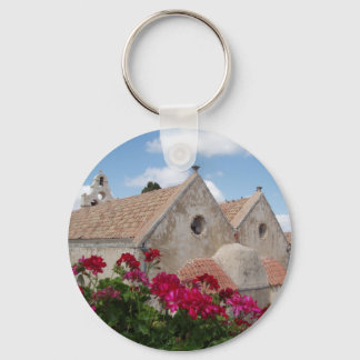 Flower and Church Keychain