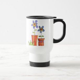 Flower and Frog travel mug
