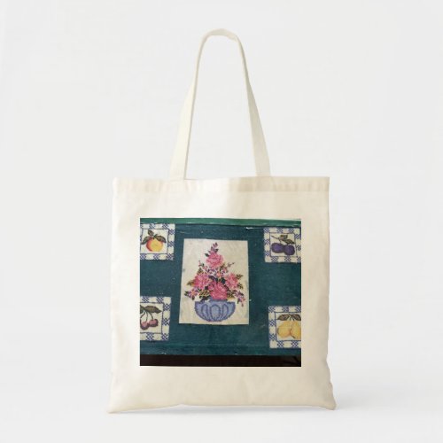 Flower and Fruit Collage Tote