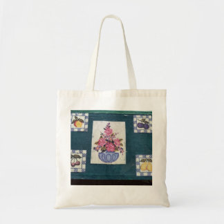 Flower and Fruit Collage Tote Bag